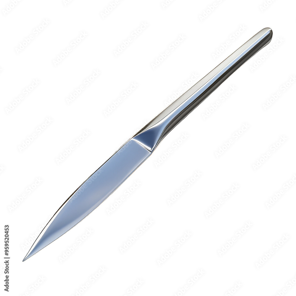 Silver Knife on Black Background. Silver Knife on Black Background.