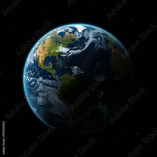 Earth Planet Globe Space World Map, Fake Illustration Photo, Art