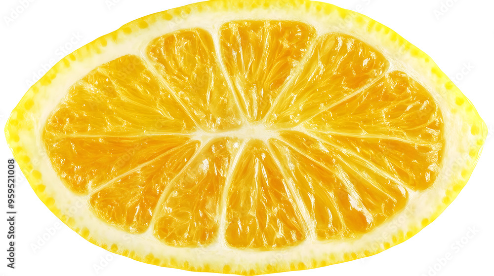 Close-up of a Lemon Slice with Visible Pulp and Seeds, Isolated on a Transparent Background Close-up of a Lemon Slice with Visible Pulp and Seeds, Isolated on a Transparent Background