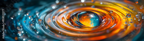Abstract  Background with Blue and Orange Ripples