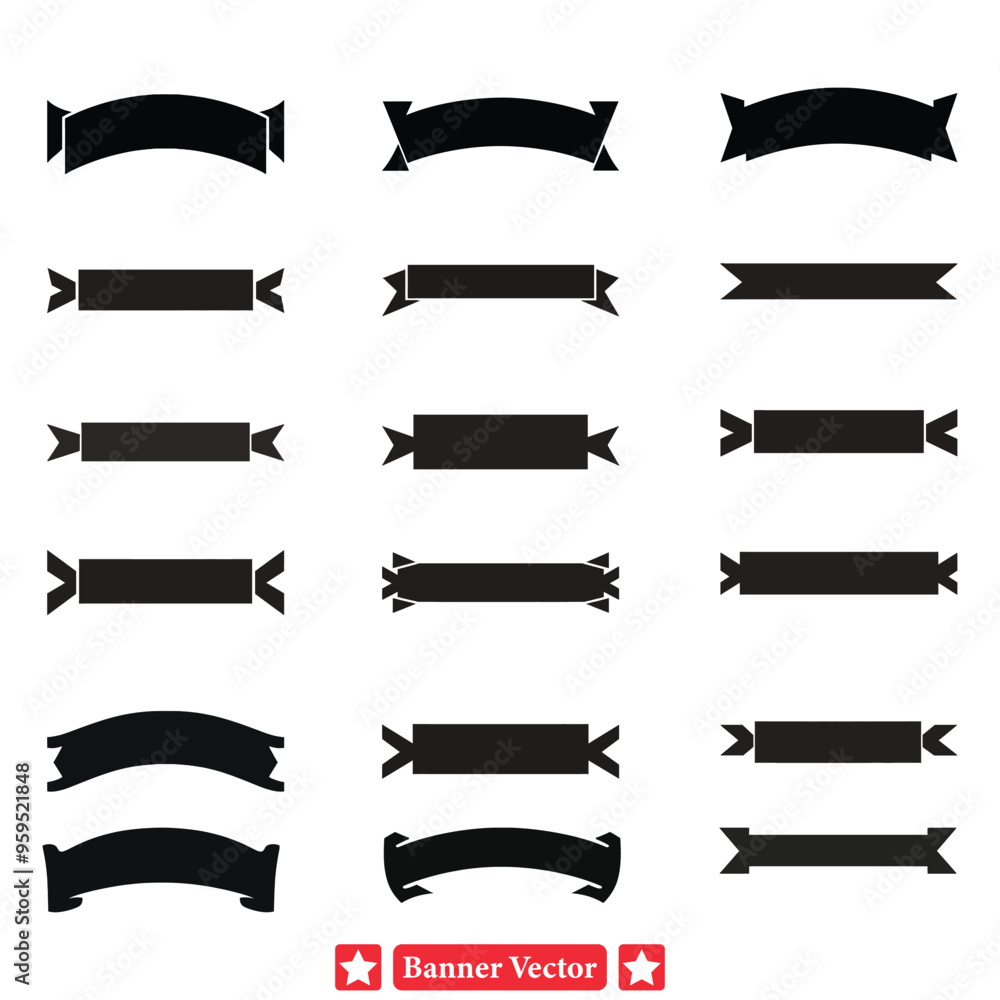 Chic Ribbon and Banner Vector Designs Perfect for Event Invitations and Greeting Cards Chic Ribbon and Banner Vector Designs Perfect for Event Invitations and Greeting Cards
