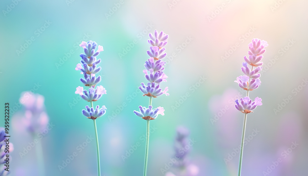 Obraz premium A single pastel color, such as mint green or lavender, providing a soothing and simple backdrop
