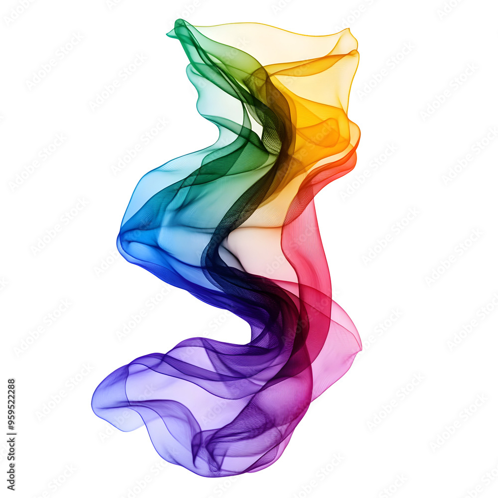 Abstract Rainbow Colored Smoke Flowing Dynamically on a Transparent Background - PNG Download Abstract Rainbow Colored Smoke Flowing Dynamically on a Transparent Background - PNG Download