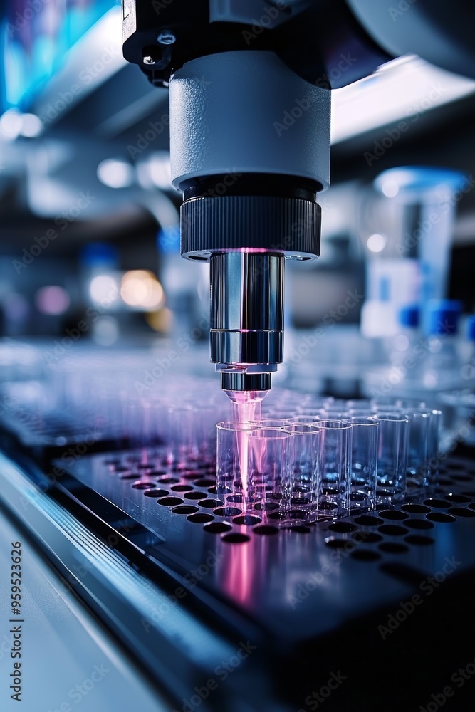 Sterile laboratory with robotic devices conducting high-precision gene modification Sterile laboratory with robotic devices conducting high-precision gene modification
