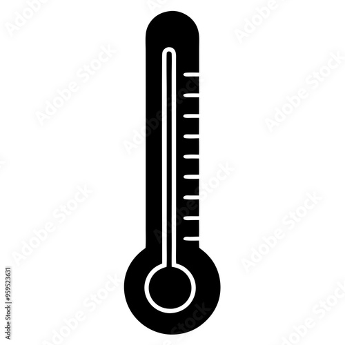 Thermometer silhouette icon vector illustration 