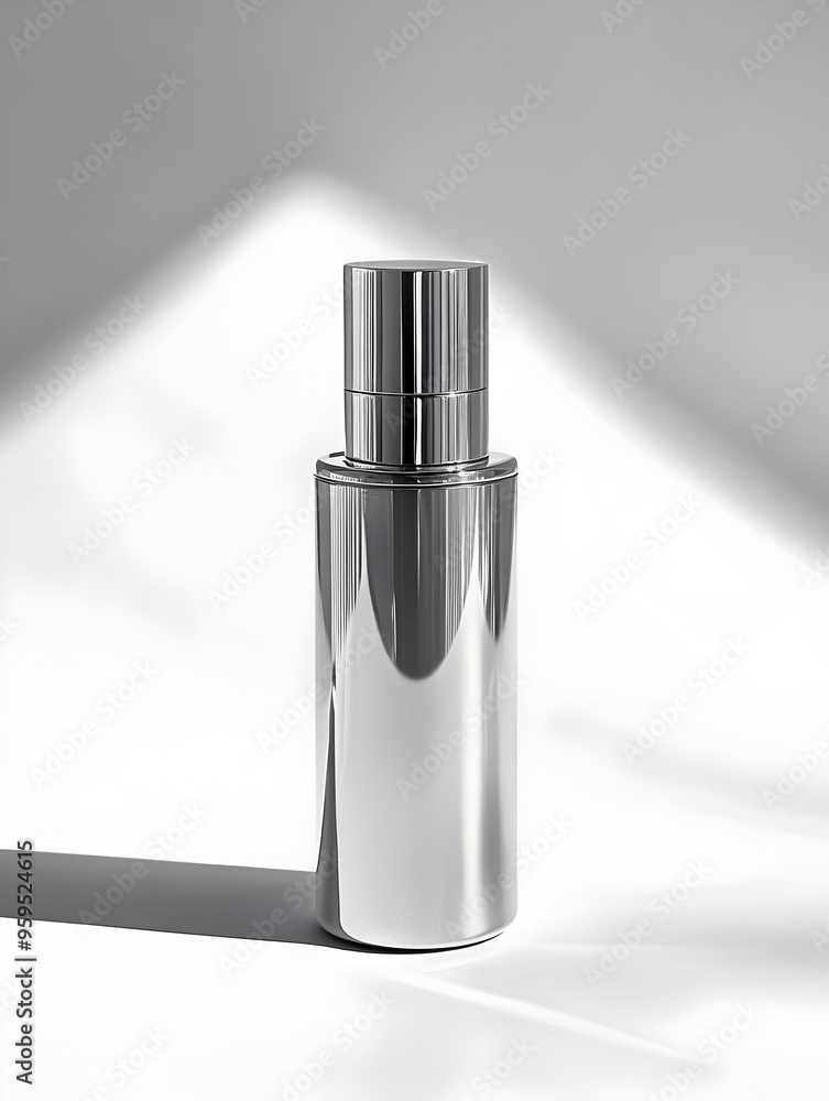 Sleek Cylindrical Cosmetic Bottle with Pump Dispenser for Serum Packaging Sleek Cylindrical Cosmetic Bottle with Pump Dispenser for Serum Packaging