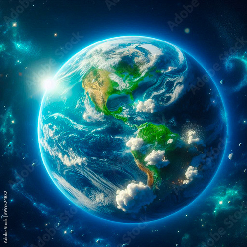 planet, space, globe, science, sphere, 3D, fake cgi, illustration, photo, art