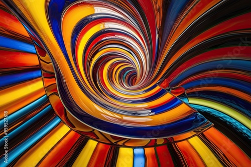 Wallpaper Mural Vibrant Colorful Glass Design Features Bold Curvature and Luxurious Textures Torontodigital.ca