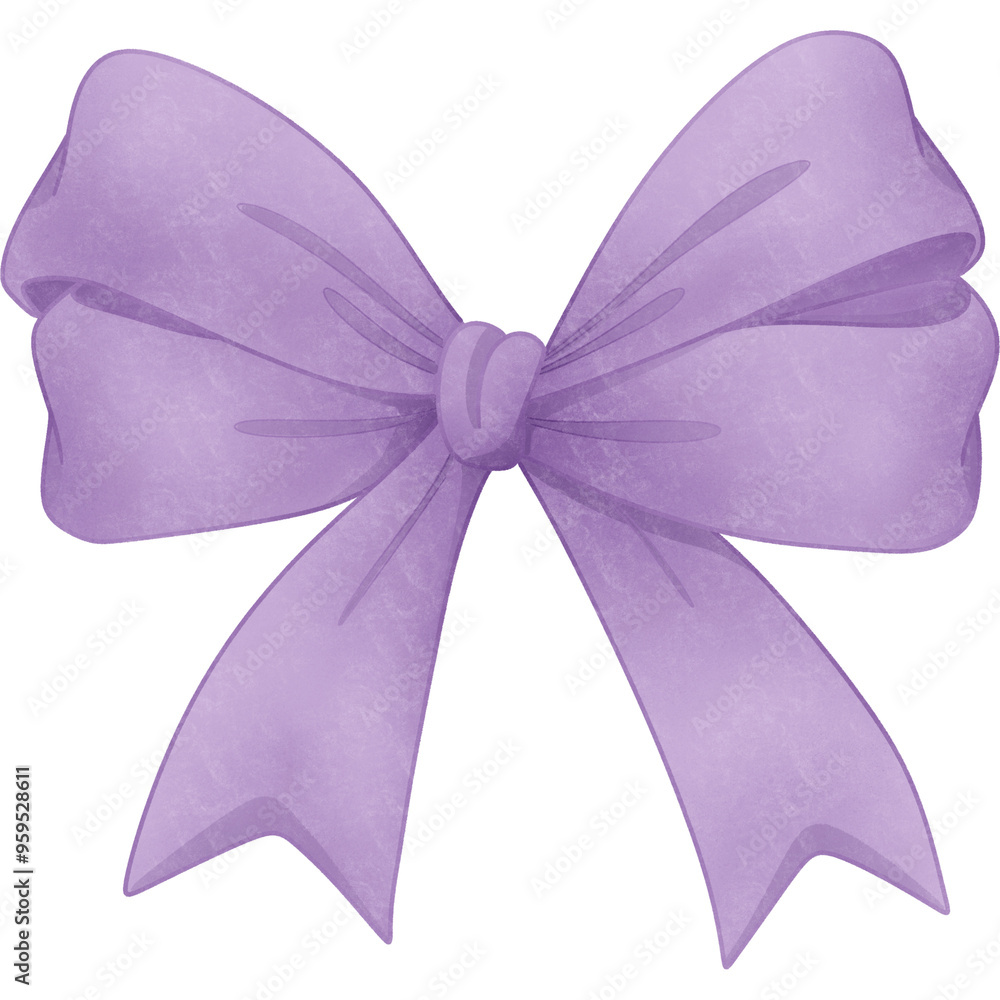 Purple bow on a transparent background, purple ribbon, Hand painted watercolor, PNG Purple bow on a transparent background, purple ribbon, Hand painted watercolor, PNG