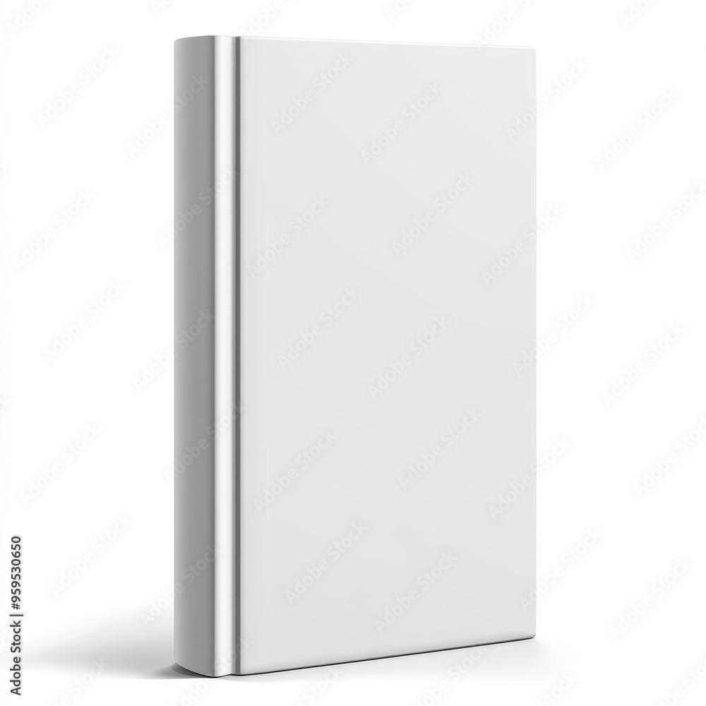 White book cover mockup isolated on white background. White book cover mockup isolated on white background.