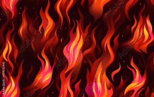  Close-Up Image of Flames Burning Against a Black Background