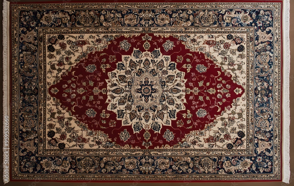 Obraz premium 36. **Full-size classic Oriental rug design with a seamless array of intricate medallions and borders**