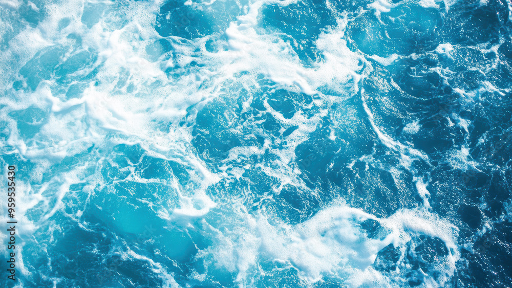 Aerial View of Rough Sea Waves Aerial View of Rough Sea Waves