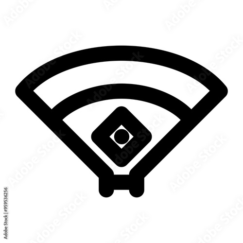 baseball, pitch, ground, sport, field, court, arena outline icon