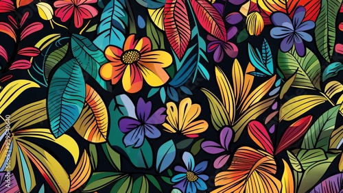 colorful plant abstract background pattern