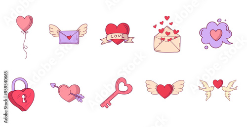 Valentines Day Illustration SET