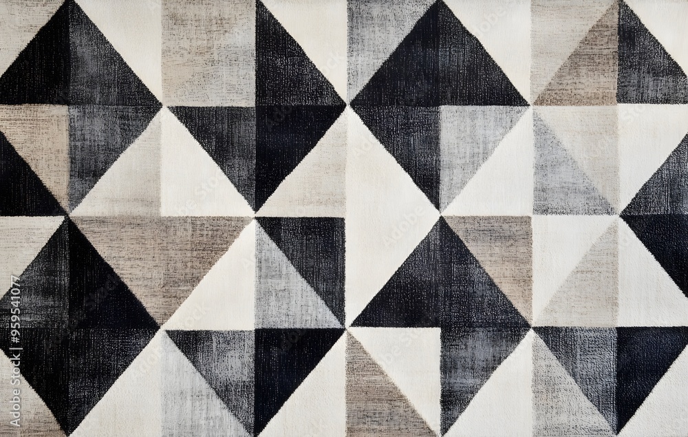 6. **Full-size Scandinavian rug pattern featuring a seamless grid of simple geometric shapes** 6. **Full-size Scandinavian rug pattern featuring a seamless grid of simple geometric shapes**