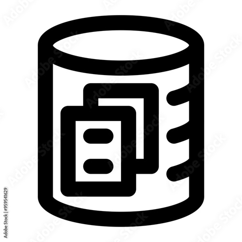 database, data, file, data warehouse, computer outline icon