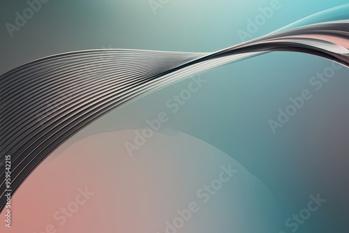 Trendy Abstract Wavy Glass Design Featuring Gradient and Translucent Elements photo