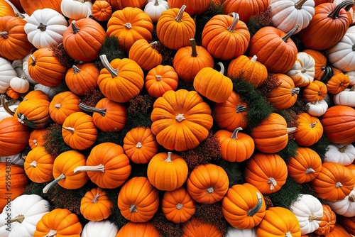 Vivid Pumpkin Colors Shine Against a Bright White Backdrop