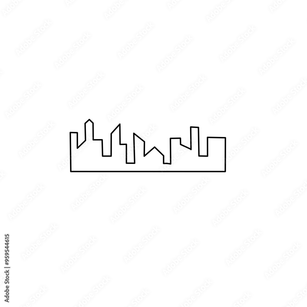 outline of urban buildings outline of urban buildings