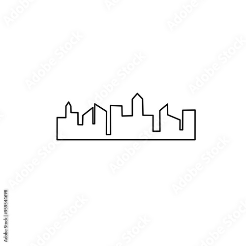 outline of urban buildings