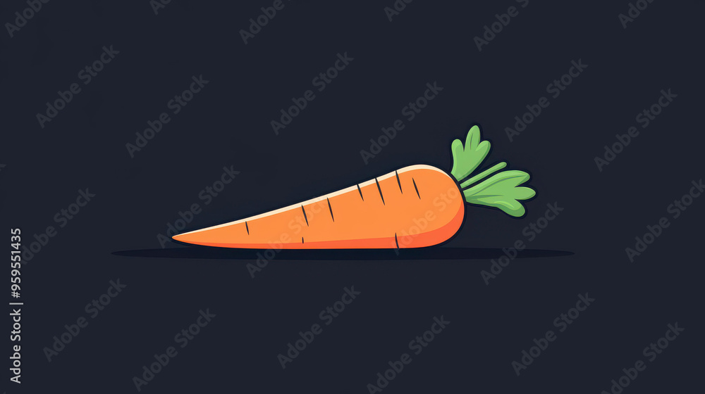 A sleek, modern carrot icon in illustration, perfect for apps, websites, and digital design projects. A sleek, modern carrot icon in illustration, perfect for apps, websites, and digital design projects.