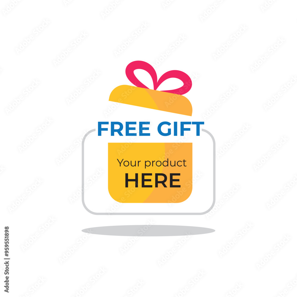 free gift frame template concept illustration flat design vector icon free gift frame template concept illustration flat design vector icon