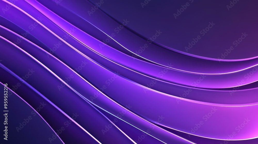 Naklejka premium A sleek purple curve on a vibrant background adds a touch of luxury, perfect for stylish text and modern designs.