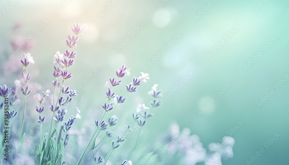 Obraz premium A single pastel color, such as mint green or lavender, providing a soothing and simple backdrop