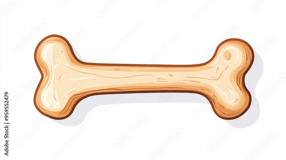 Fun cartoon bone icon highlighting a pets love for bones, ideal for playful designs and petthemed content. Fun cartoon bone icon highlighting a pets love for bones, ideal for playful designs and petthemed content.