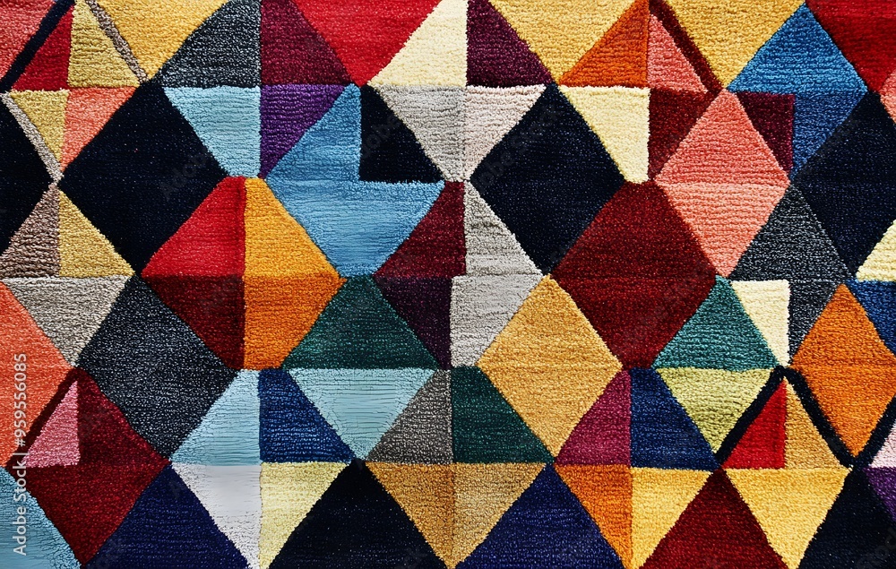 38. **Full-size seamless contemporary rug pattern with geometric shapes and vibrant hues** 38. **Full-size seamless contemporary rug pattern with geometric shapes and vibrant hues**
