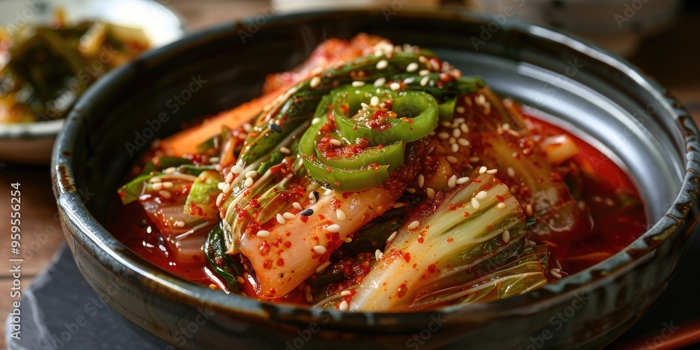 Fermented Green Onion Kimchi with Seaweed Fermented Green Onion Kimchi with Seaweed