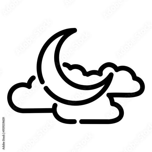 midnight Line Icon