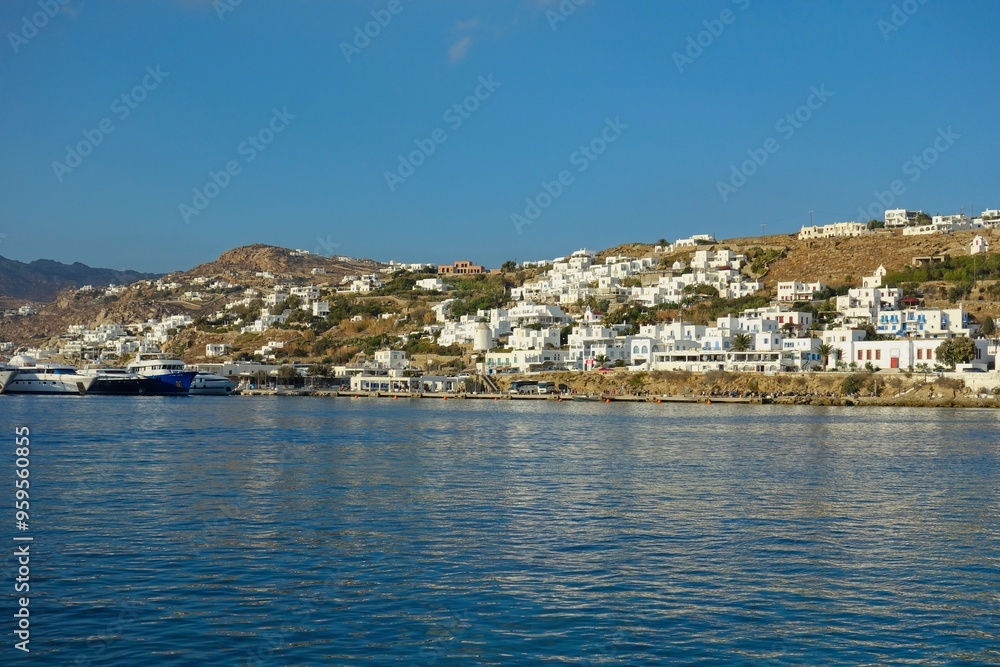Mykonos, sitting in the Aegean Sea, is one of the most famous Greek Islands Mykonos, sitting in the Aegean Sea, is one of the most famous Greek Islands