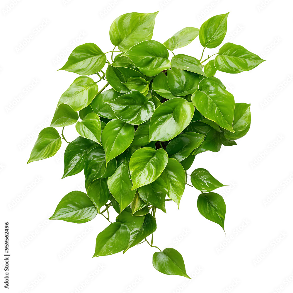 leaves isolated on white,  Pothos isolated on white background.