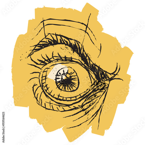 Angry eye sketch