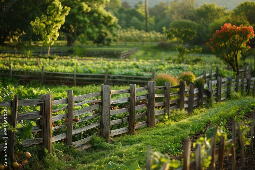 wooden fence with flowers wooden fence with flowers