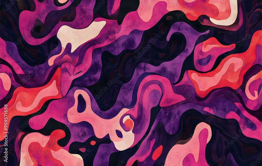 4. **Full-size seamless modern abstract rug pattern with fluid shapes and gradient colors** 4. **Full-size seamless modern abstract rug pattern with fluid shapes and gradient colors**