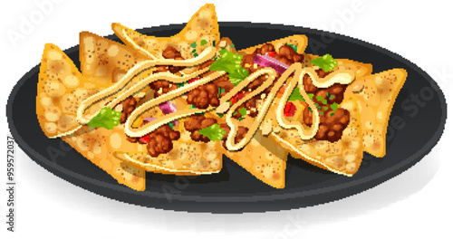 Delicious Mexican Nachos Platter