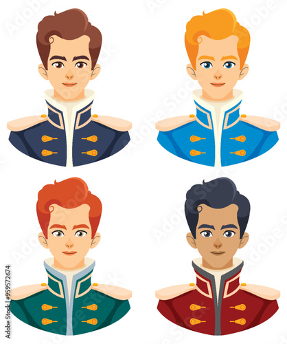 Four Princes in Uniform