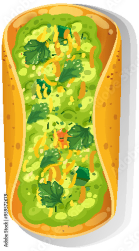 Delicious Mexican Guacamole Taco