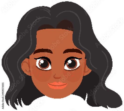 Smiling Woman Avatar Illustration