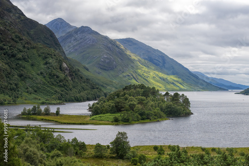 The green highlands in Scotland