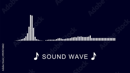 Sound wave with bar symbols music for backdrop 