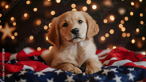 A golden retriever puppy re...
