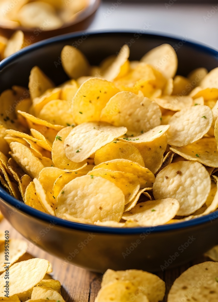 bowl of potato chips close up bowl of potato chips close up