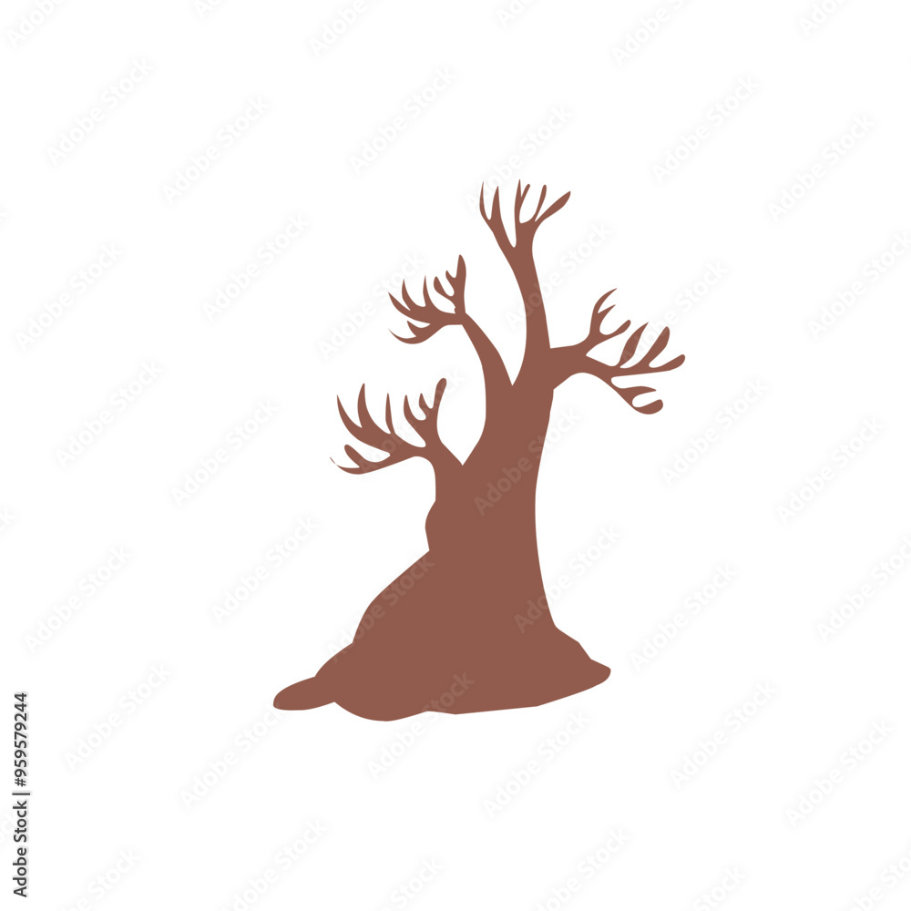 Bare trees Vector illustration outline Bare trees Vector illustration outline