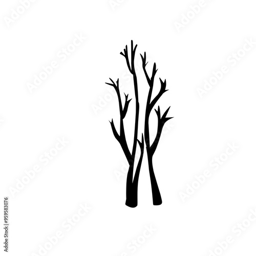 Dead tree silhouettes
