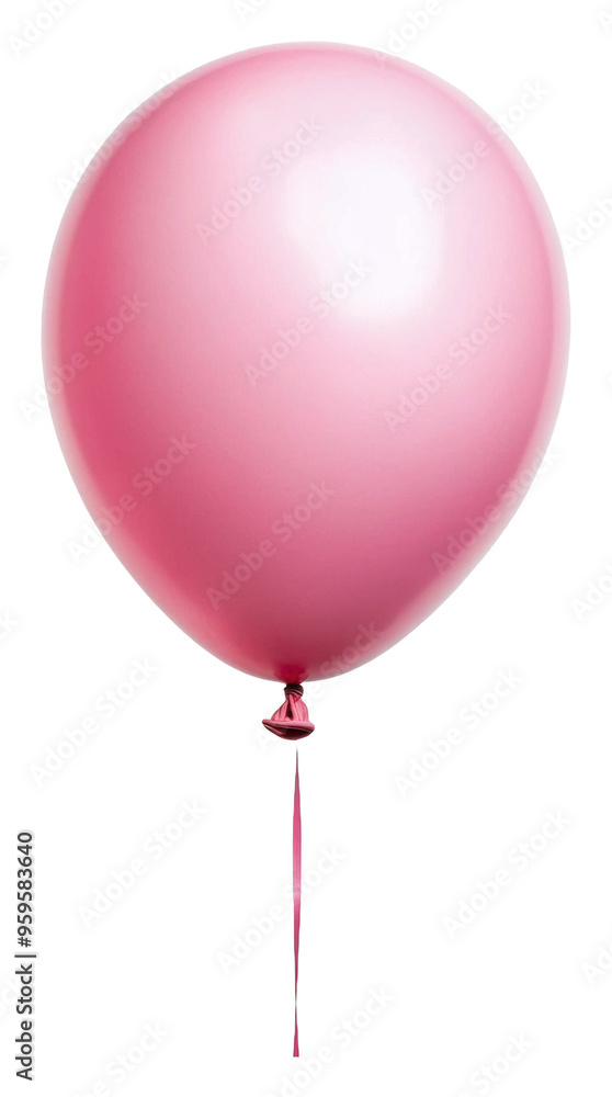 Pink balloon floating against a plain background, cut out - stock png. Pink balloon floating against a plain background, cut out - stock png.